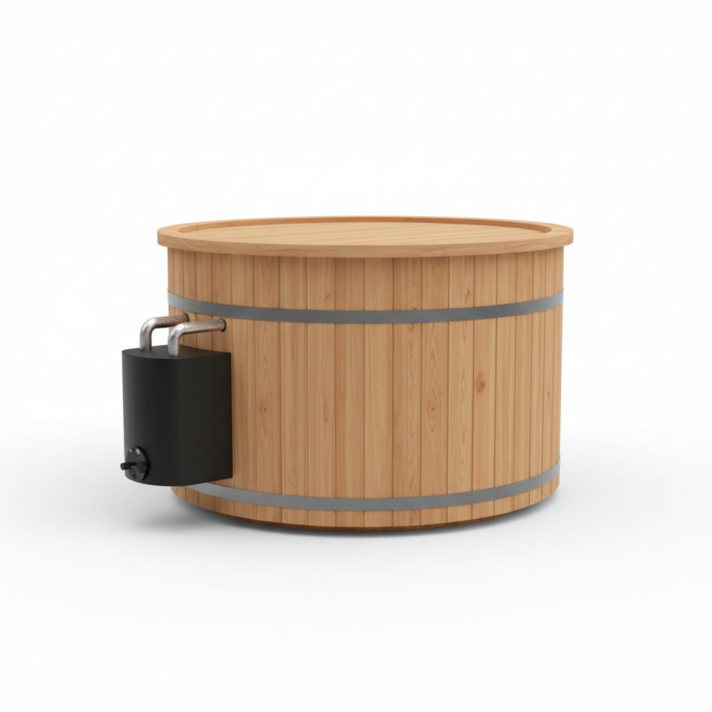 The Element Hearth: Wood-Fired Cedar Soaking Tub