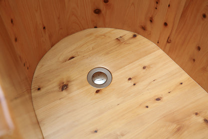 ALFI brand AB1136 61'' Free Standing Cedar Wooden Bathtub with Tub Filler