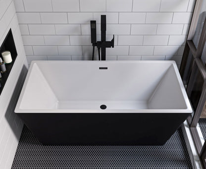 ALFI brand AB2180 Floor Mount Tub Filler with Shower Head Polished/Brushed