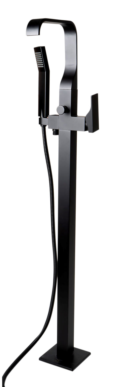 ALFI brand AB2180 Floor Mount Tub Filler with Shower Head Polished/Brushed