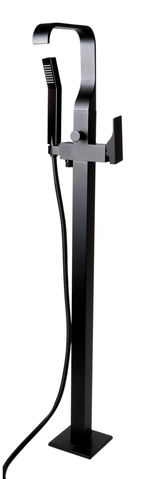 ALFI brand AB2180 Floor Mount Tub Filler with Shower Head Polished/Brushed
