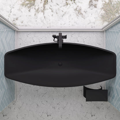 ALFI brand AB2180 Floor Mount Tub Filler with Shower Head Polished/Brushed