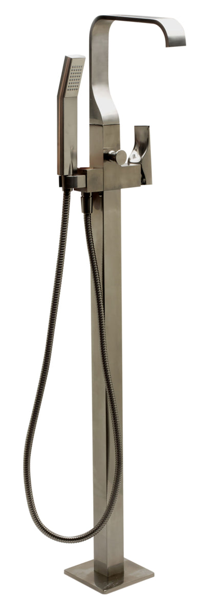 ALFI brand AB2180 Floor Mount Tub Filler with Shower Head Polished/Brushed