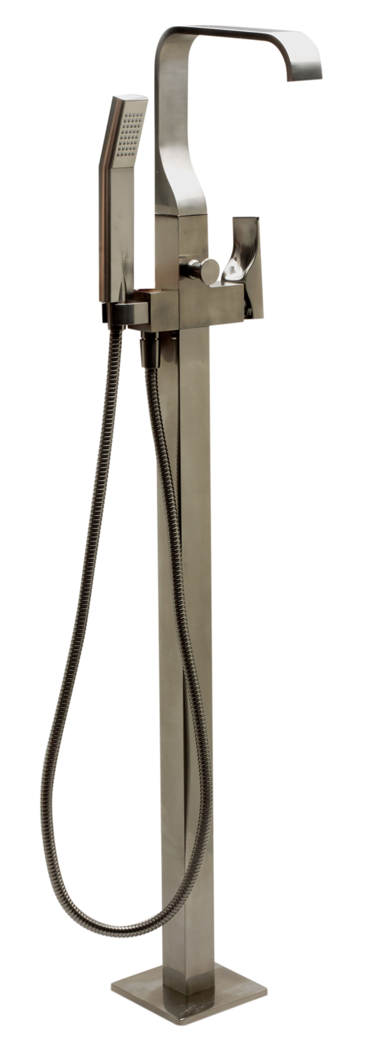ALFI brand AB2180 Floor Mount Tub Filler with Shower Head Polished/Brushed