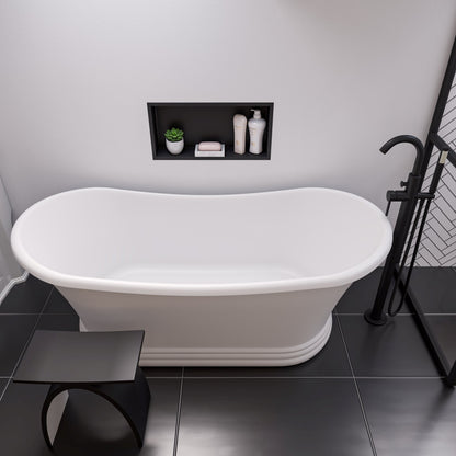 Alfi brand AB2534 Floor Mount Tub Filler with Shower Head Polished/Brushed