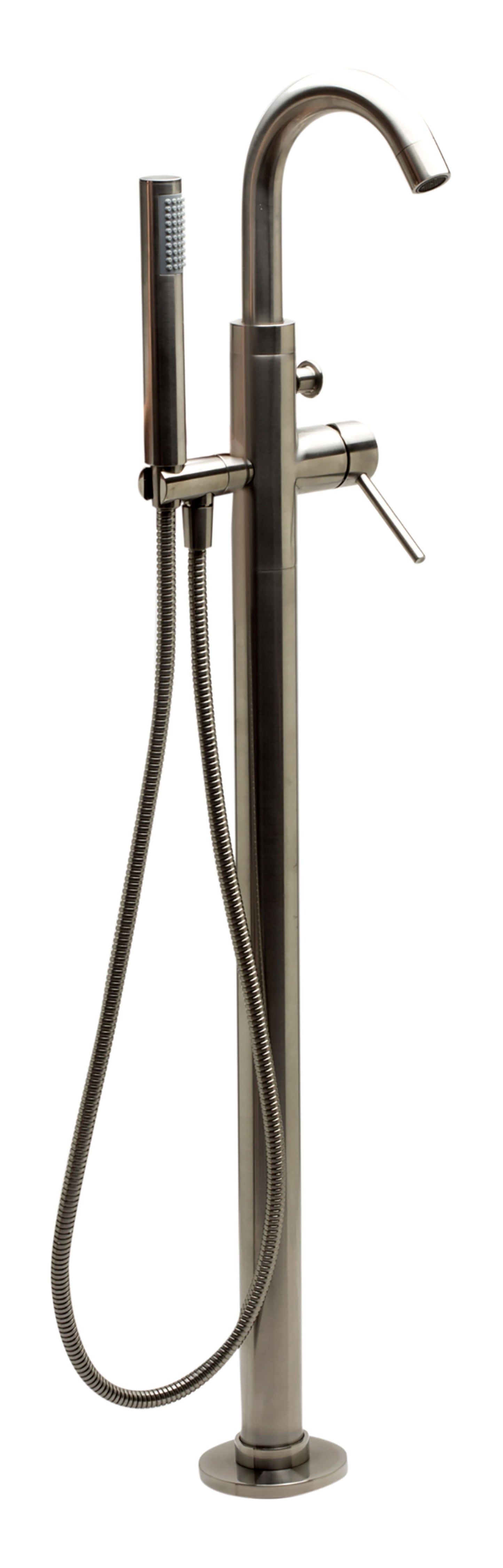 Alfi brand AB2534 Floor Mount Tub Filler with Shower Head Polished/Brushed