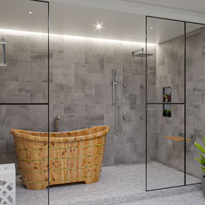 Alfi brand AB2534 Floor Mount Tub Filler with Shower Head Polished/Brushed