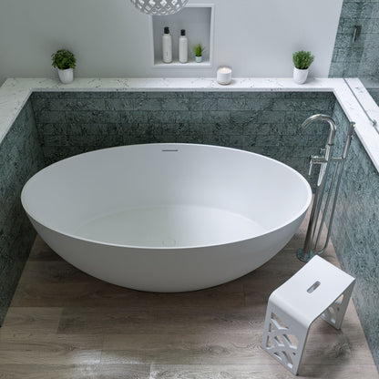 Alfi brand AB2534 Floor Mount Tub Filler with Shower Head Polished/Brushed