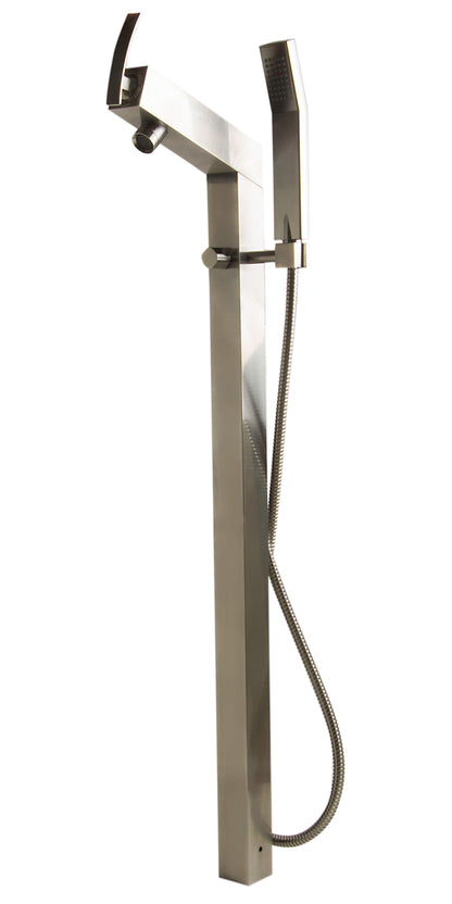 ALFI brand AB2728 Floor Mounted Tub Filler + Mixer Hand Held Shower Head