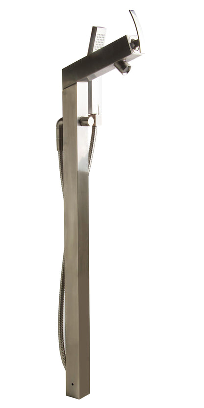 ALFI brand AB2728 Floor Mounted Tub Filler + Mixer Hand Held Shower Head