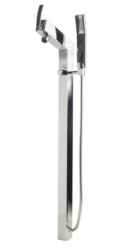 ALFI brand AB2728 Floor Mounted Tub Filler + Mixer Hand Held Shower Head