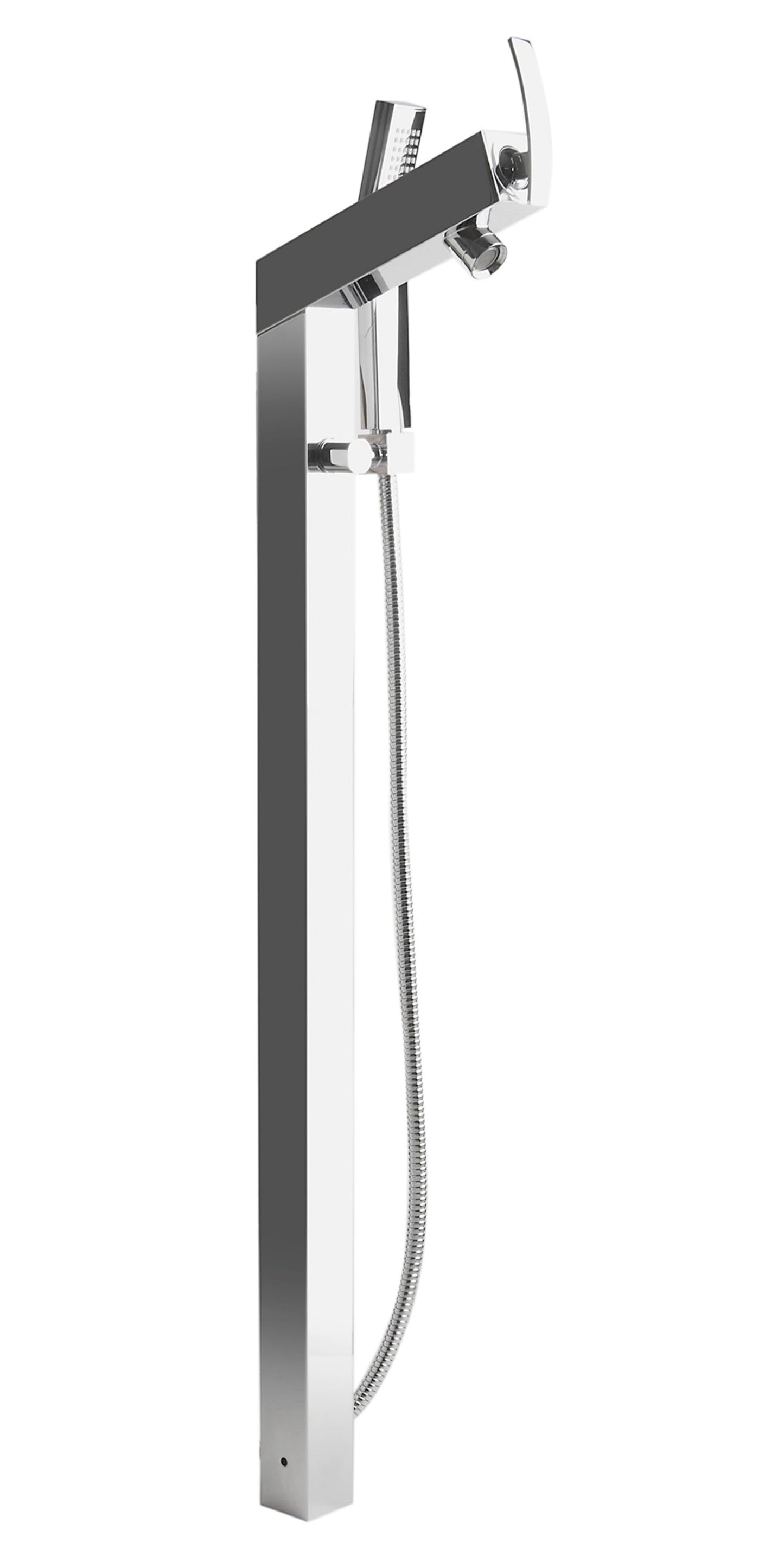ALFI brand AB2728 Floor Mounted Tub Filler + Mixer Hand Held Shower Head