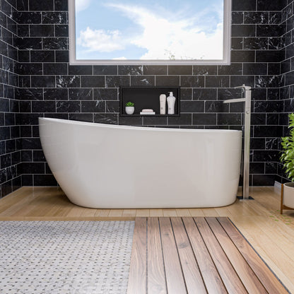 ALFI brand AB2843 Single Hole Floor Mounted Waterfall Tub Filler