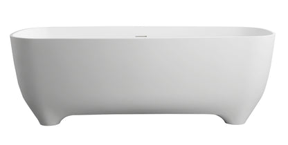 ALFI brand AB9980 67" White Matte Solid Surface Resin Bathtub