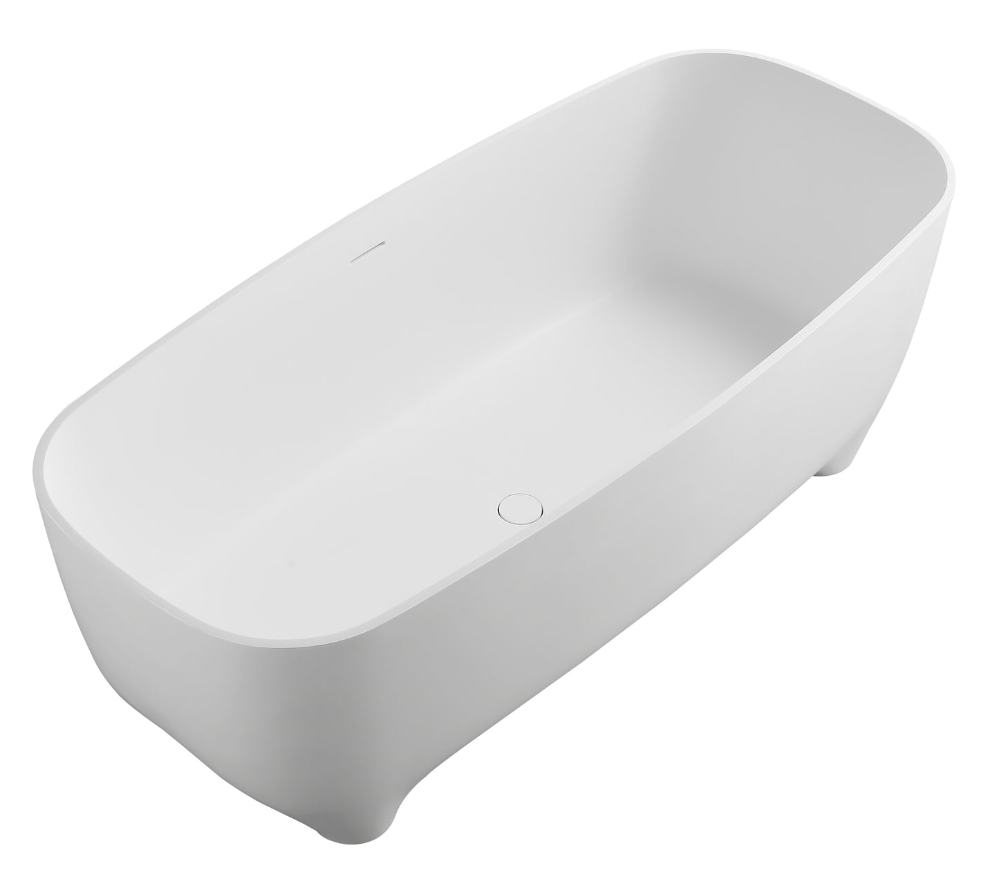 ALFI brand AB9980 67" White Matte Solid Surface Resin Bathtub