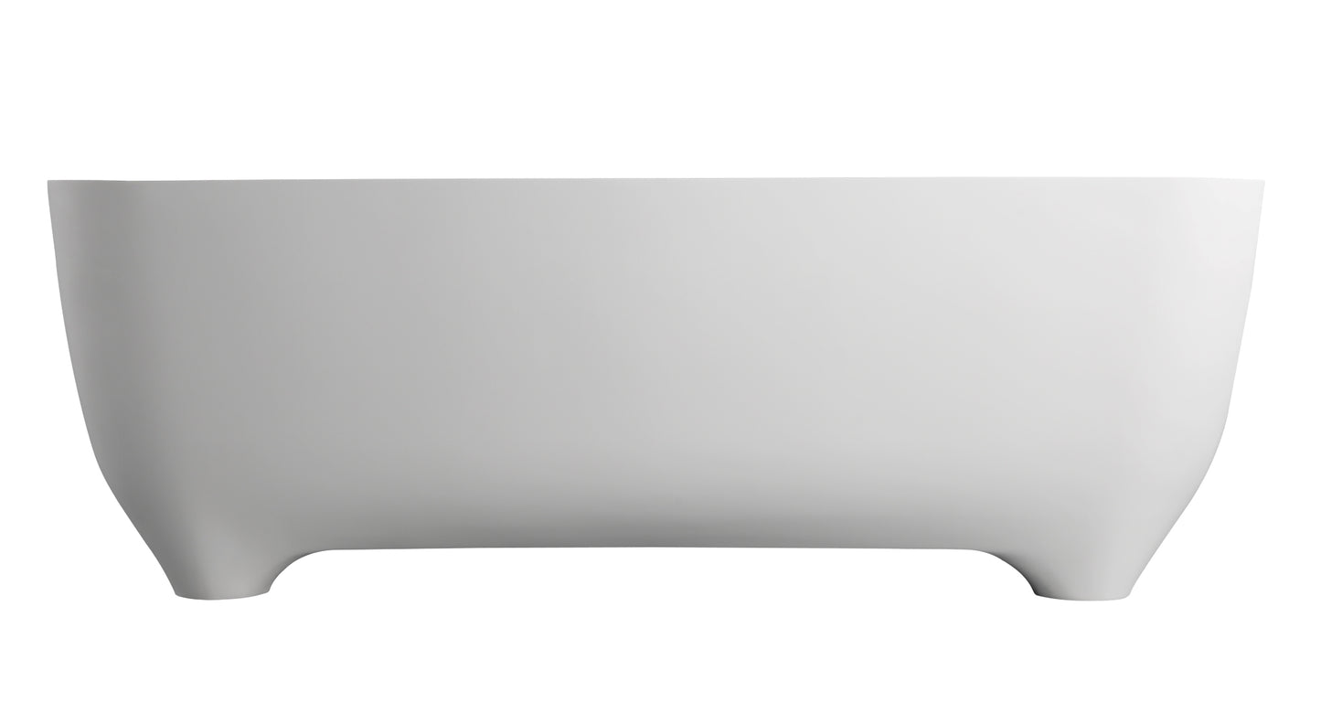 ALFI brand AB9980 67" White Matte Solid Surface Resin Bathtub