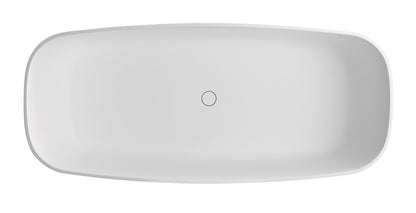 ALFI brand AB9980 67" White Matte Solid Surface Resin Bathtub