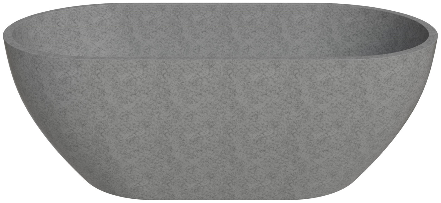 ALFI brand ABCO59TUB 59" Solid Concrete Oval Freestanding Bathtub