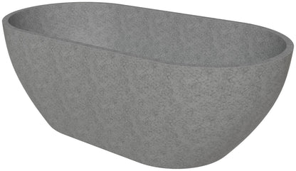ALFI brand ABCO59TUB 59" Solid Concrete Oval Freestanding Bathtub