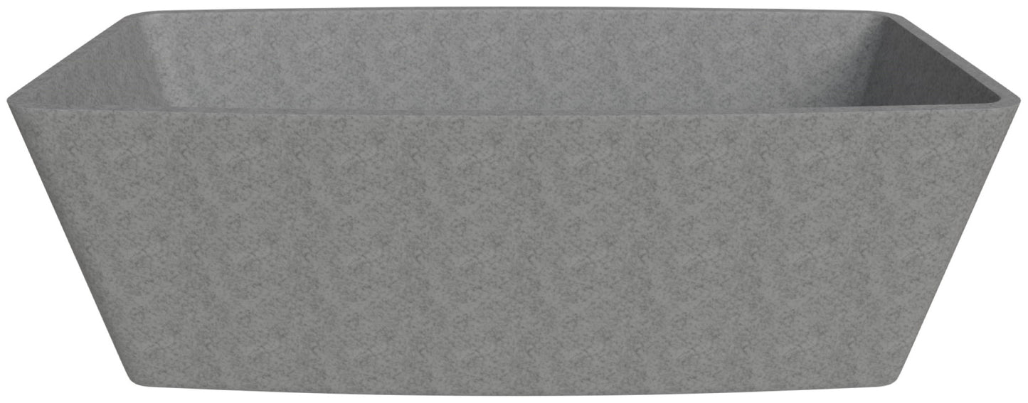 ALFI brand ABCO71TUB 71" Solid Concrete Rectangular Freestanding Bathtub