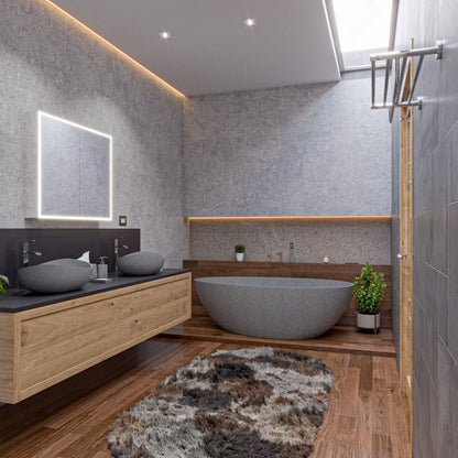 ALFI brand ABCO72TUB 72" Solid Concrete Tear Drop Freestanding Bathtub