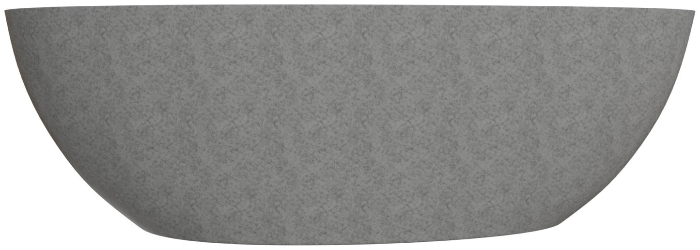 ALFI brand ABCO72TUB 72" Solid Concrete Tear Drop Freestanding Bathtub