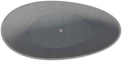 ALFI brand ABCO72TUB 72" Solid Concrete Tear Drop Freestanding Bathtub