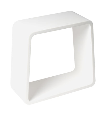 ALFI Brand interior view of White bathroom stool with a modern design on a white background. - Luxe Tub Source