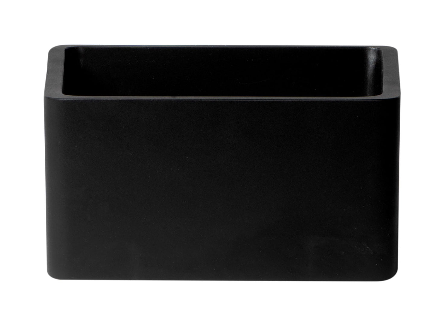 ALFI Brand Black bathroom stool on a white background. - Luxe Tub Source