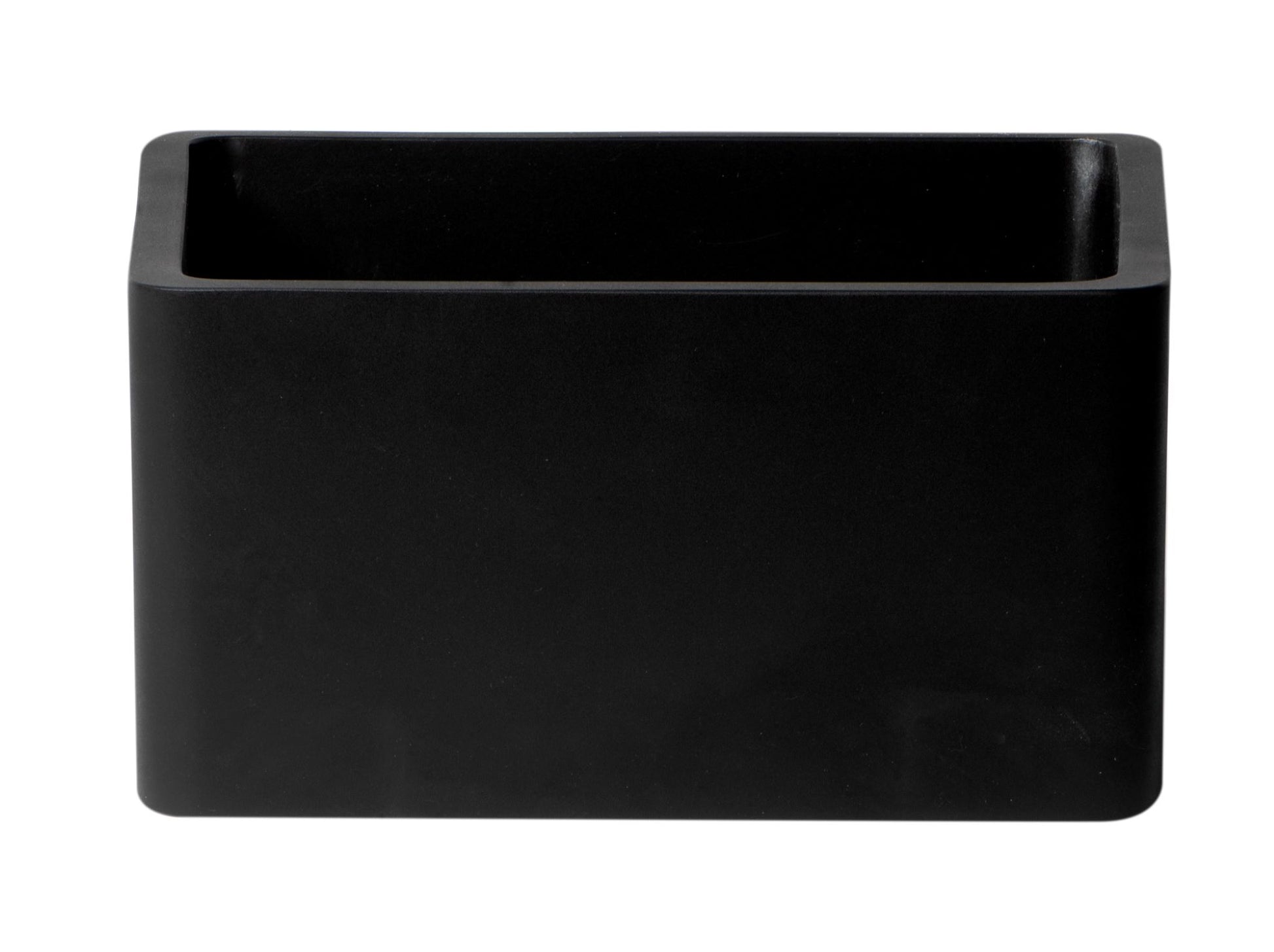 ALFI Brand Black bathroom stool on a white background. - Luxe Tub Source