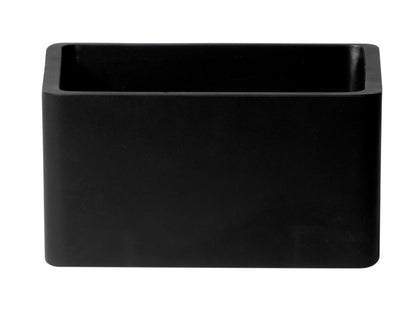 ALFI Brand Black bathroom stool on a white background. - Luxe Tub Source