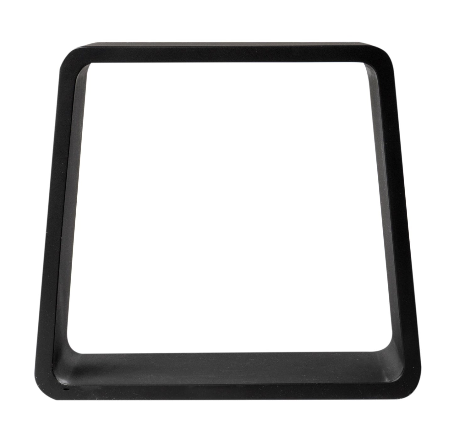 ALFI Brand front view of Black square shaped bathroom stool on a white background. - Luxe Tub Source