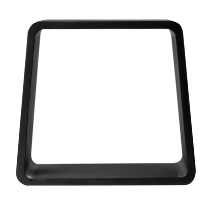 ALFI Brand front view of Black square shaped bathroom stool on a white background. - Luxe Tub Source