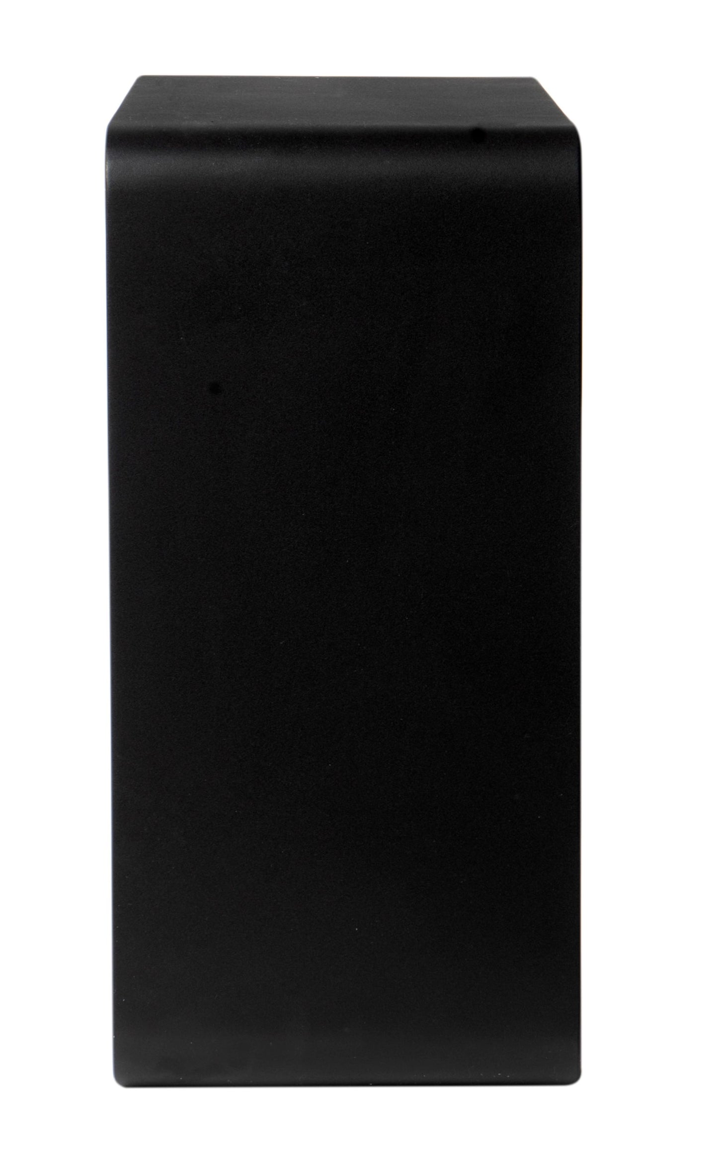 ALFI Brand side view of Black rectangular bathroom stool on a white background. - Luxe Tub Source