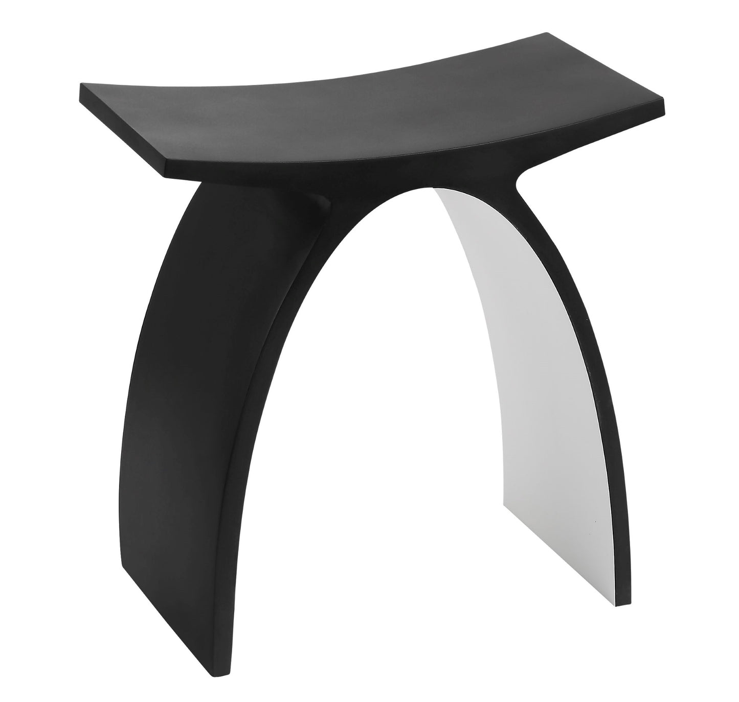 ALFI brand ABST77 Arched Solid Surface Resin Bathroom / Shower Stool