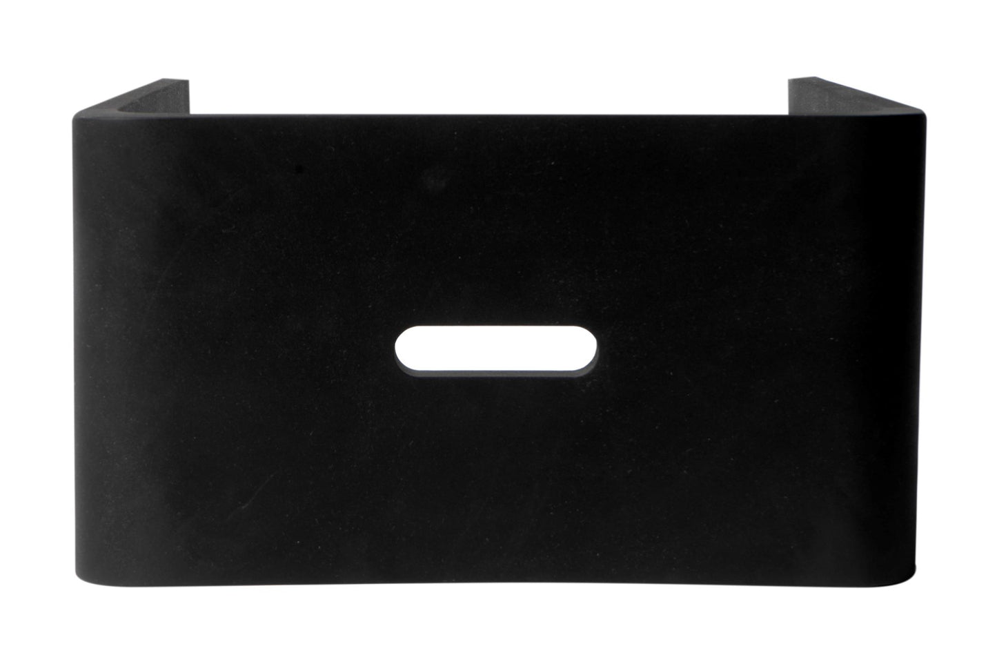 ALFI Brand top view of Black stool with a cutout on a white background. - Luxe Tub Source