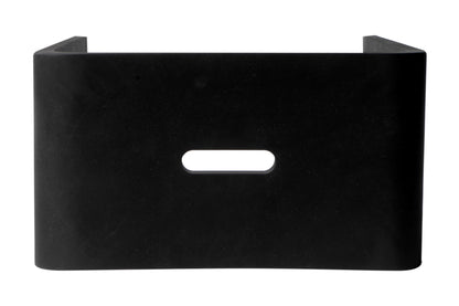 ALFI Brand top view of Black stool with a cutout on a white background. - Luxe Tub Source