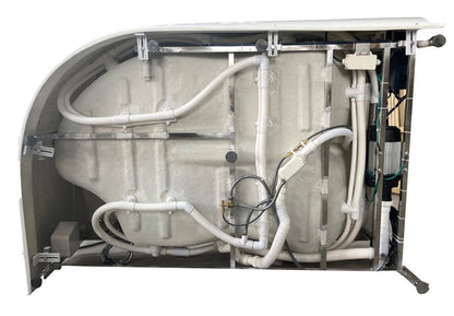 EAGO AM124ETL-L 6 ft Right Drain Corner Acrylic White Whirlpool Bathtub for Two