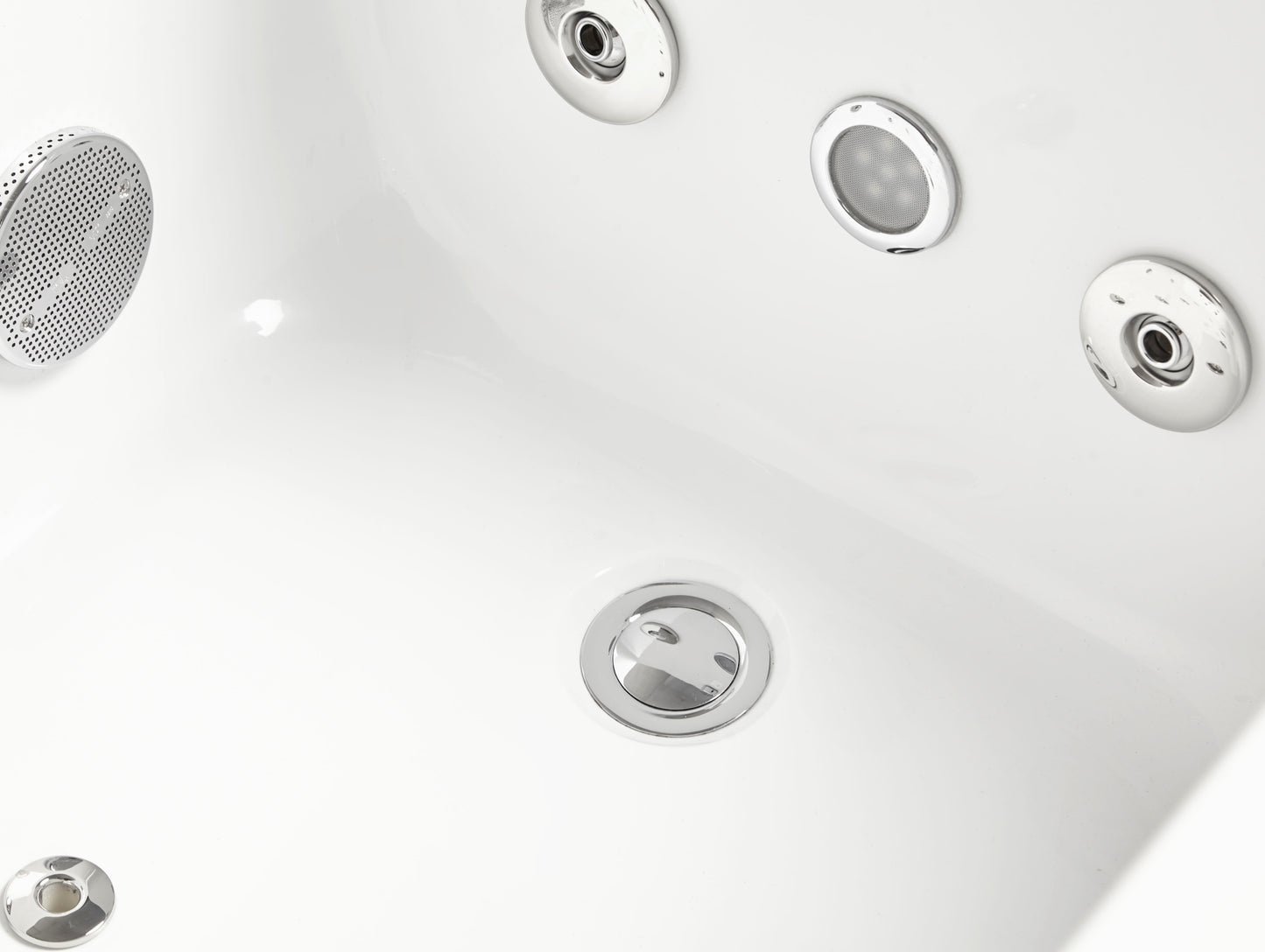 EAGO AM154ETL-L6 6 ft Acrylic White Rectangular Whirlpool Tub With Fixtures