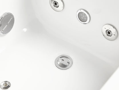 EAGO AM154ETL-L6 6 ft Acrylic White Rectangular Whirlpool Tub With Fixtures