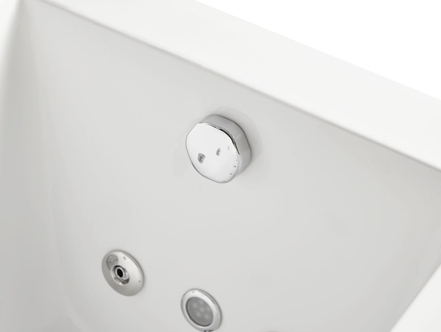EAGO AM154ETL-L6 6 ft Acrylic White Rectangular Whirlpool Tub With Fixtures