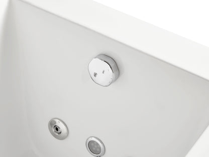 EAGO AM154ETL-L6 6 ft Acrylic White Rectangular Whirlpool Tub With Fixtures