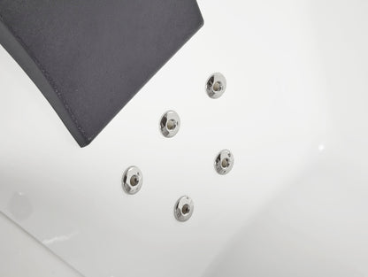 EAGO AM154ETL-L6 6 ft Acrylic White Rectangular Whirlpool Tub With Fixtures