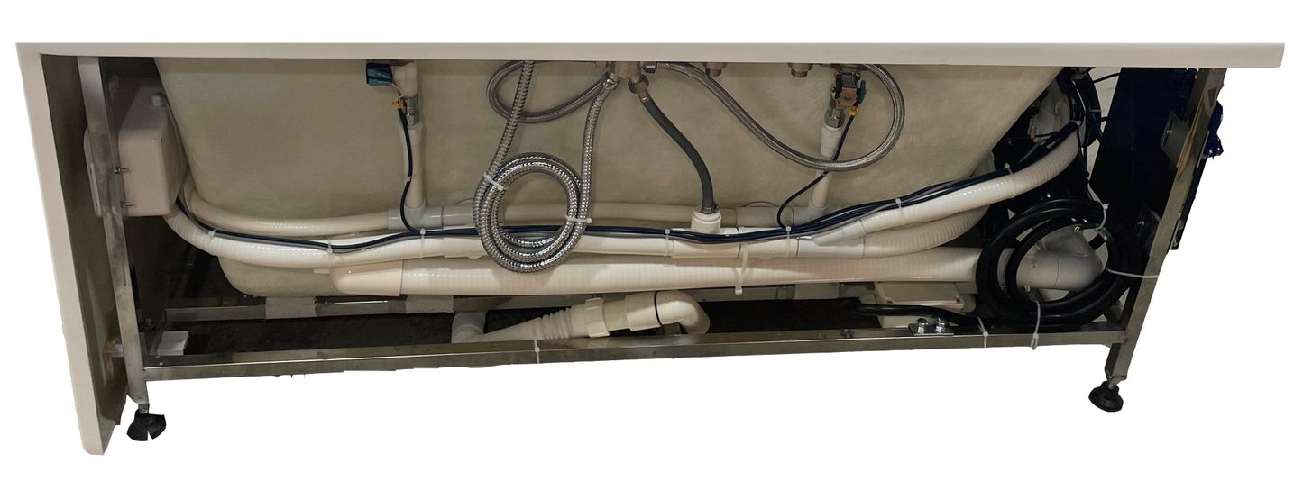 EAGO AM154ETL-L6 6 ft Acrylic White Rectangular Whirlpool Tub With Fixtures