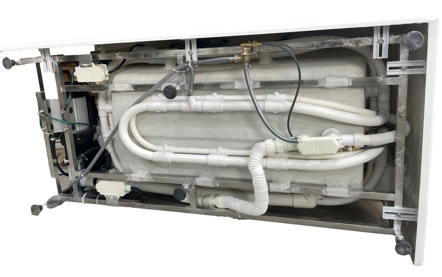 EAGO AM154ETL-L6 6 ft Acrylic White Rectangular Whirlpool Tub With Fixtures
