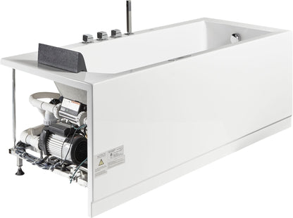 EAGO AM154ETL-L6 6 ft Acrylic White Rectangular Whirlpool Tub With Fixtures