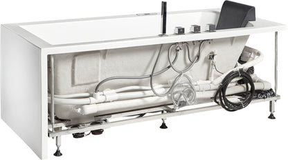 EAGO AM154ETL-L6 6 ft Acrylic White Rectangular Whirlpool Tub With Fixtures