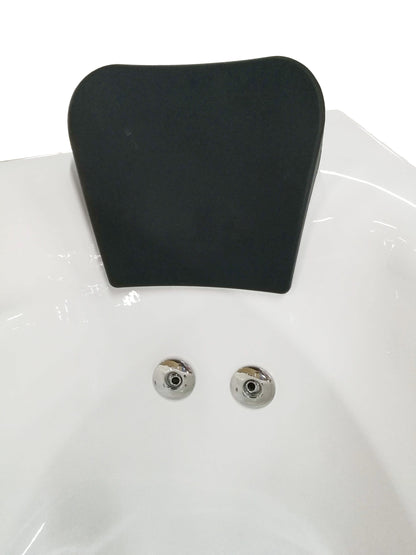 EAGO 59" AM161-L Single Person Corner White Acrylic Whirlpool Bath Tub