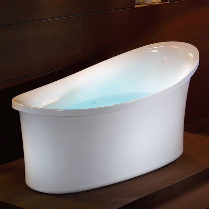 EAGO AM1800 70" White Free Standing Oval Air Bubble Bathtub