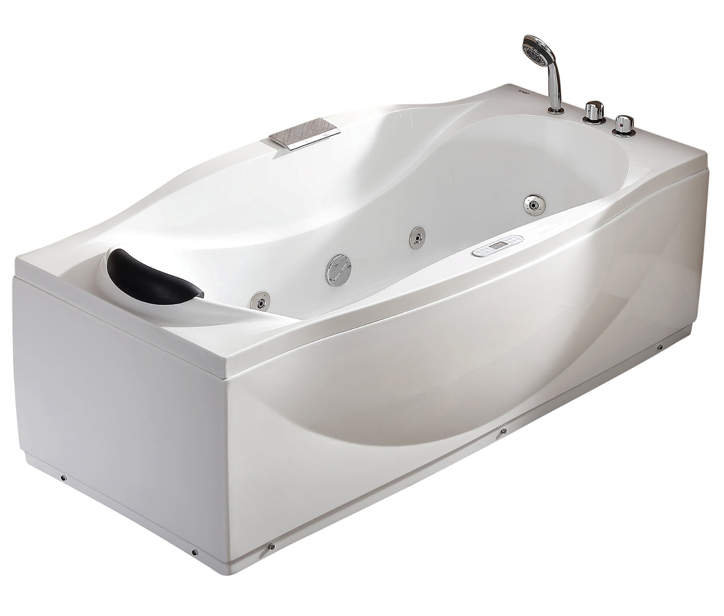 EAGO AM189ETL-L 6 ft Right Drain Acrylic White Whirlpool Bathtub w Fixtures